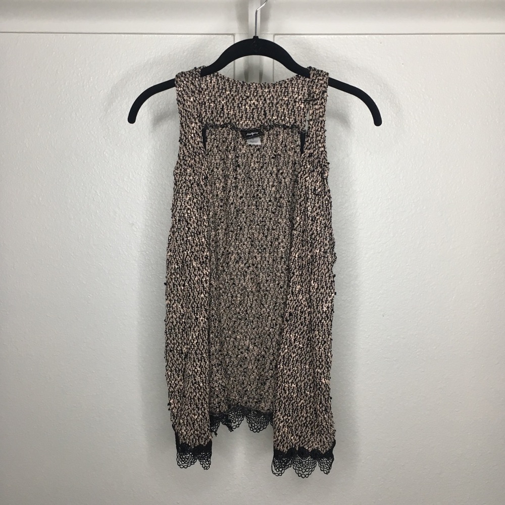 Cute cotton ball lace coverup vest